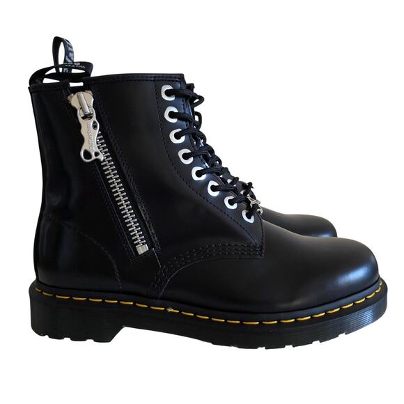 Dr. Martens 1460 Zip Black Leather Combat Boots –Women 10/ Men 9 main image 11